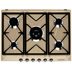 Smeg SR975PGH Victoria Integrated 70cm Gas Hob, Cream